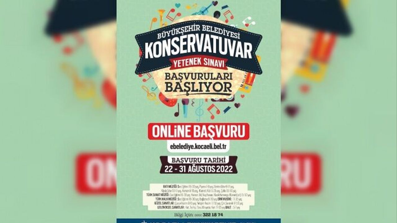 Konservatuvar Yetenek Sınavları’na  başvurular başlıyor   