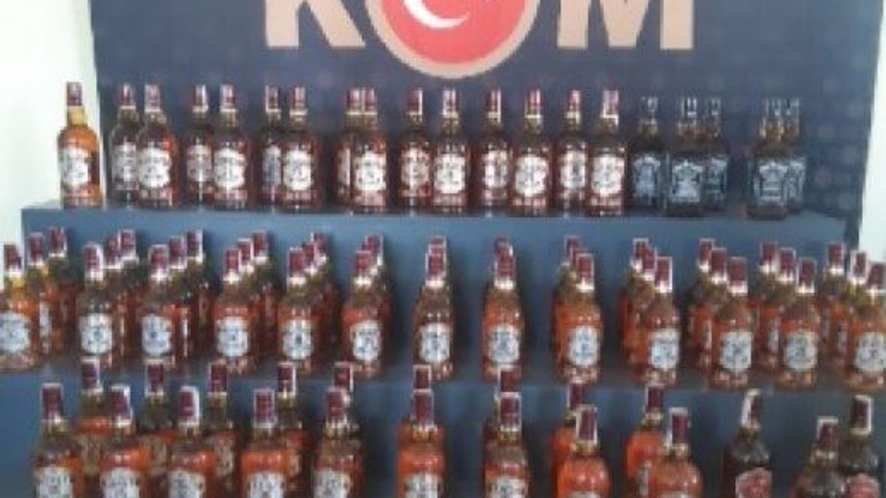 Gümrük kaçağı 91 şişe alkollü içki ele geçirildi