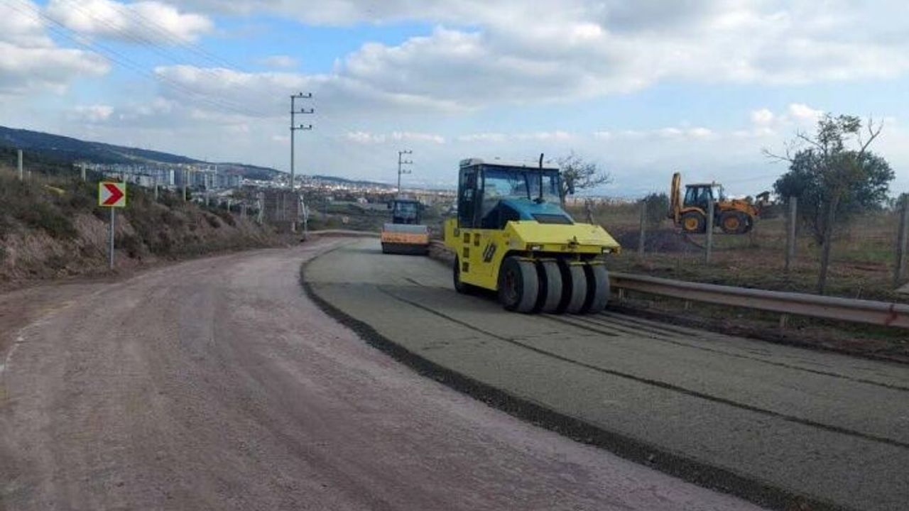 Körfez İlimtepe yolu asfaltlanıyor