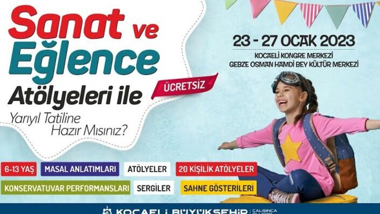 Büyükşehir’den yarıyıl tatilinde sanat ve eğlence atölyeleri