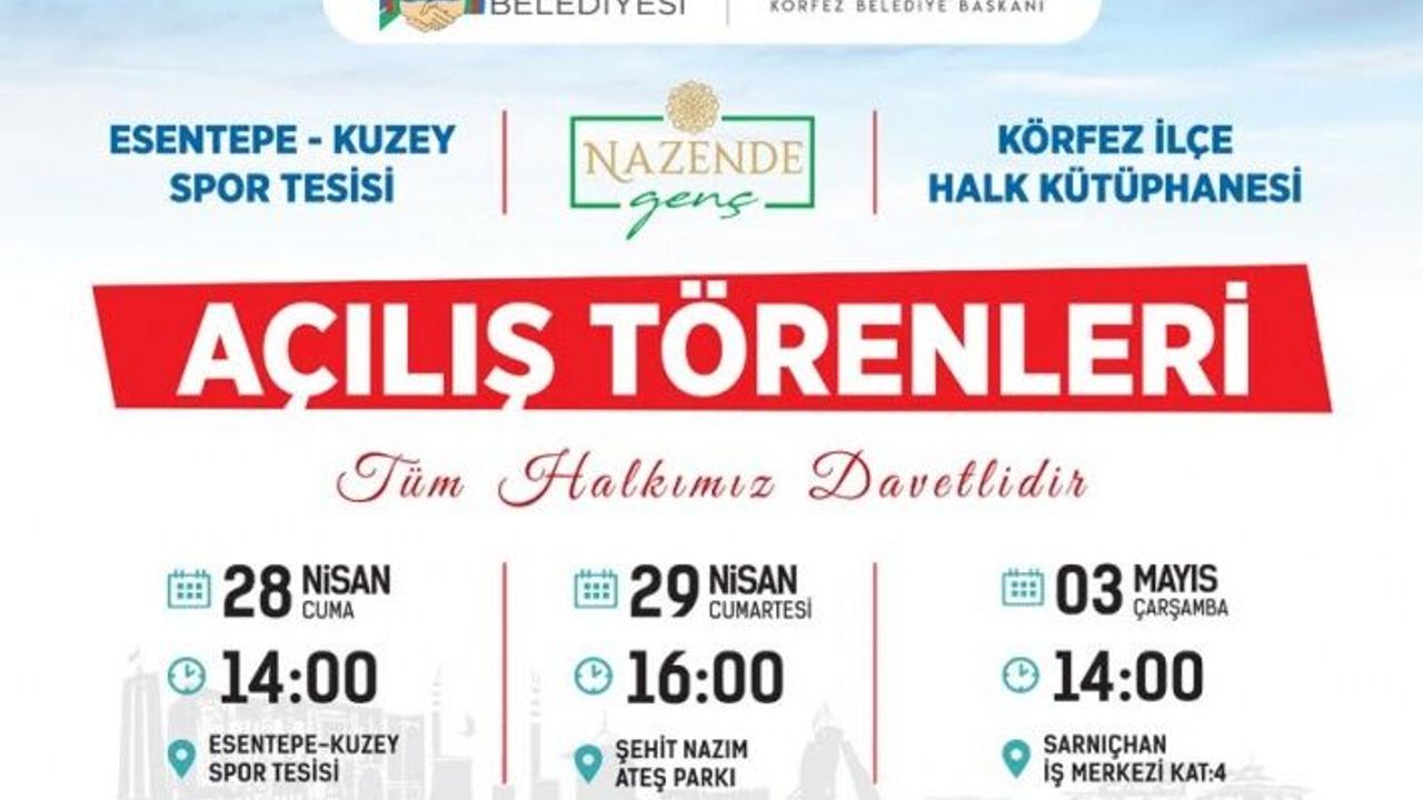 Körfez Belediyesi, peş peşe açılışlara hazırlanıyor
