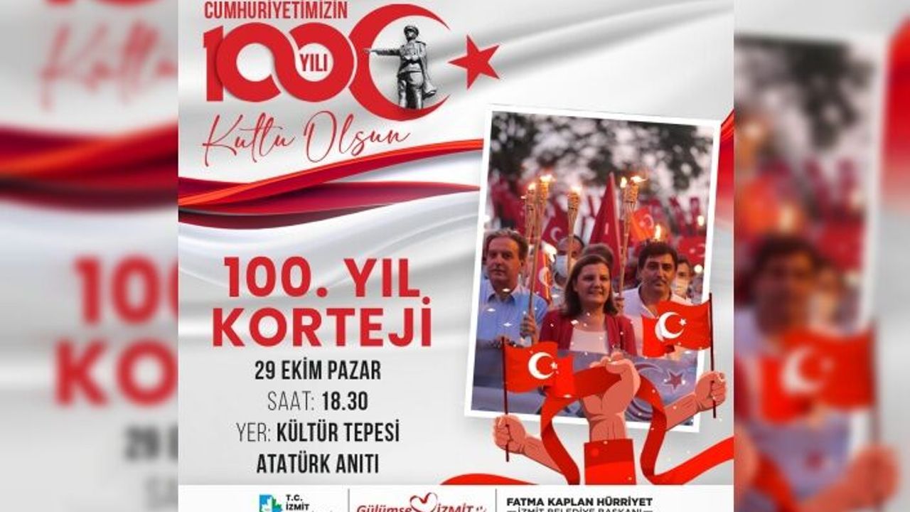 İzmit’te binler 100. Yıl Cumhuriyet Kortejinde buluşuyor!