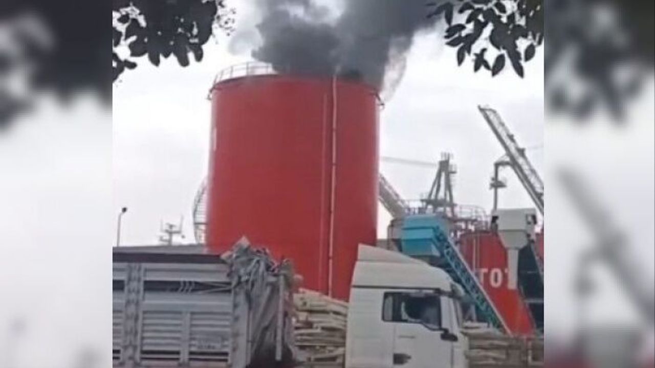 Derince de Atık tankındaki, patlama  panik yarattı.