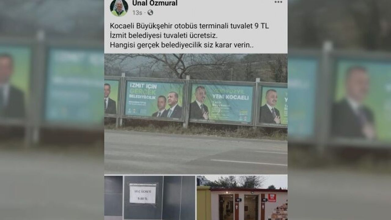 Özmural: İzmit Belediyesi tuvaleti ücretsiz!