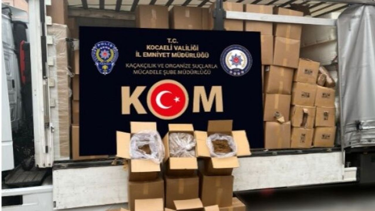 3610 kg Nargile tütünü, 660 kg içi kıyılmış tütün ele geçirildi