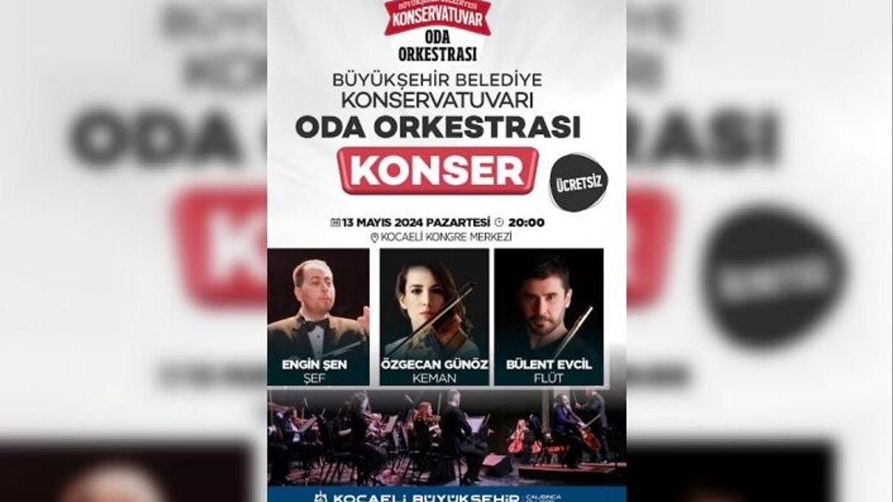 Büyükşehir Oda Orkestrası, 13 Mayıs’ta;