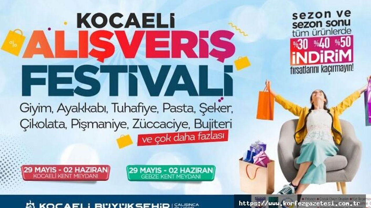Kocaeli Alışveriş Festivalinde, % 50’ye varan indirimler