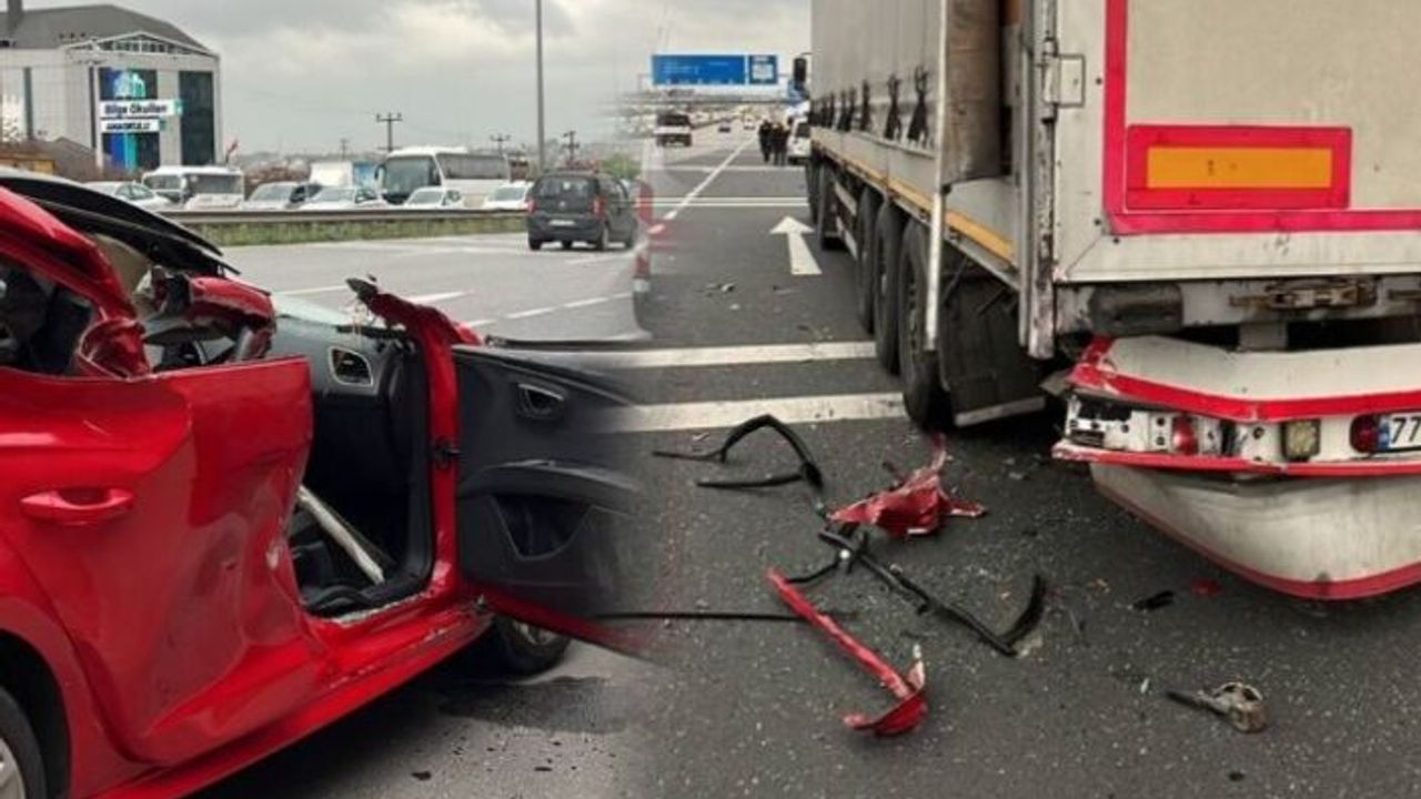 Otomobilde bulunan 3 kişi yaralandı