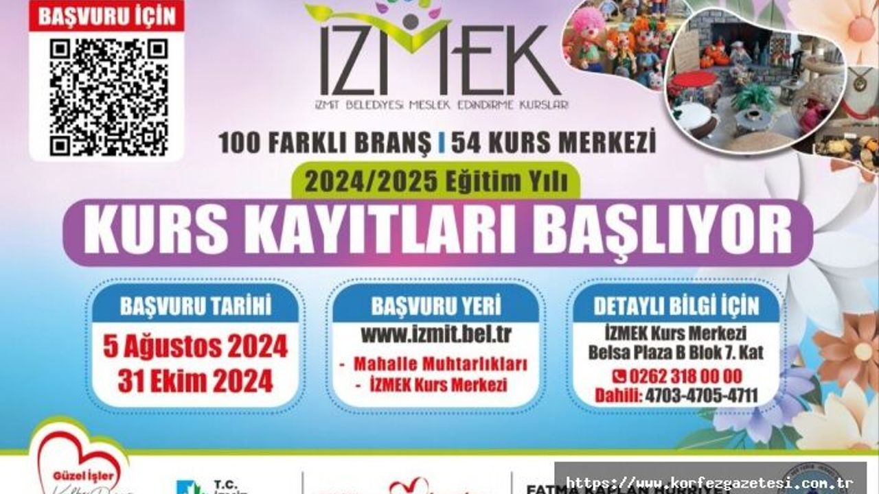 İZMEK’te, 2024-2025 Eğitim Öğretim Dönemi, İçin Başvurular Başladı