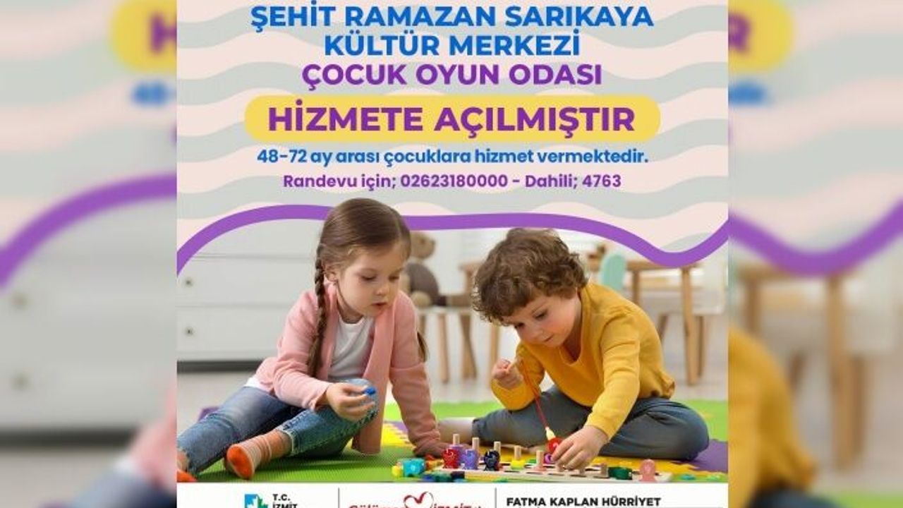 İzmit’te Masal Çocuk Oyun Odaları Hizmete Girdi