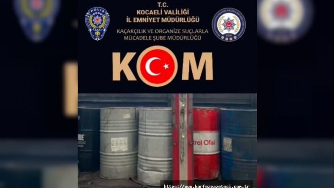 İZMİT'TE KAÇAK AKARYAKIT OPERASYONU:2.550 LİTRE ELE GEÇİRİLDİ!