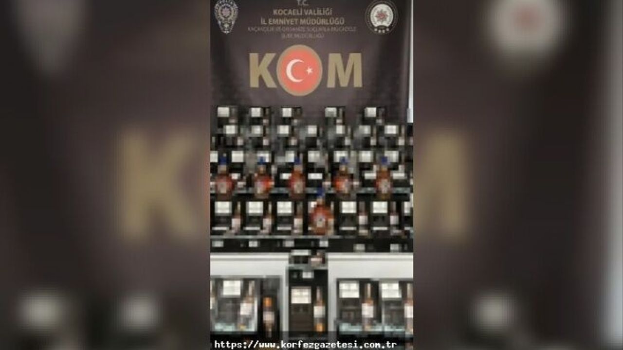 KOCAELİ' DE SAHTE RAKI VE VİSKİ İLE190 BANDROL ELE GEÇİRİLDİ