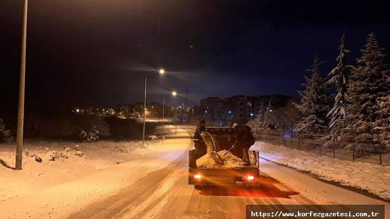 KÖRFEZ’DE KARLA MÜCADELE ARALIKSIZ DEVAM ETTİ.