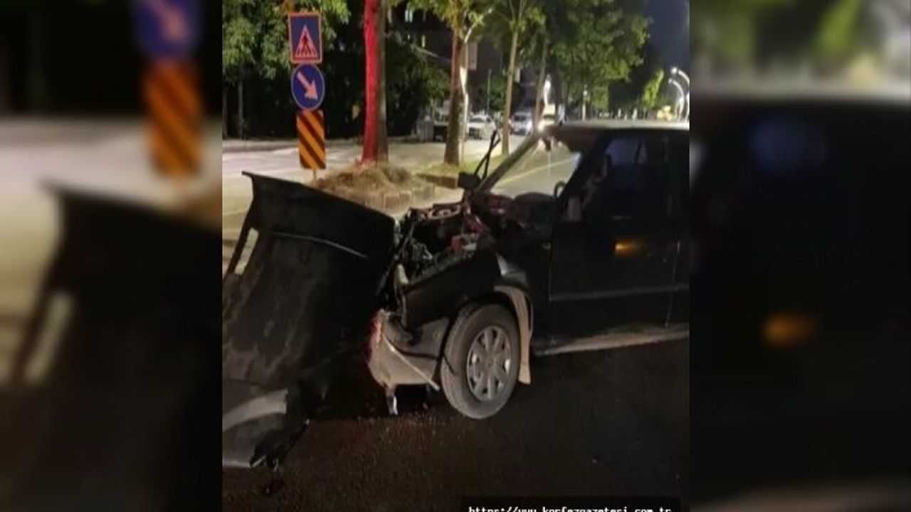 DERİNCE'DE ARAÇLAR ÇARPIŞTI:2 YARALI!