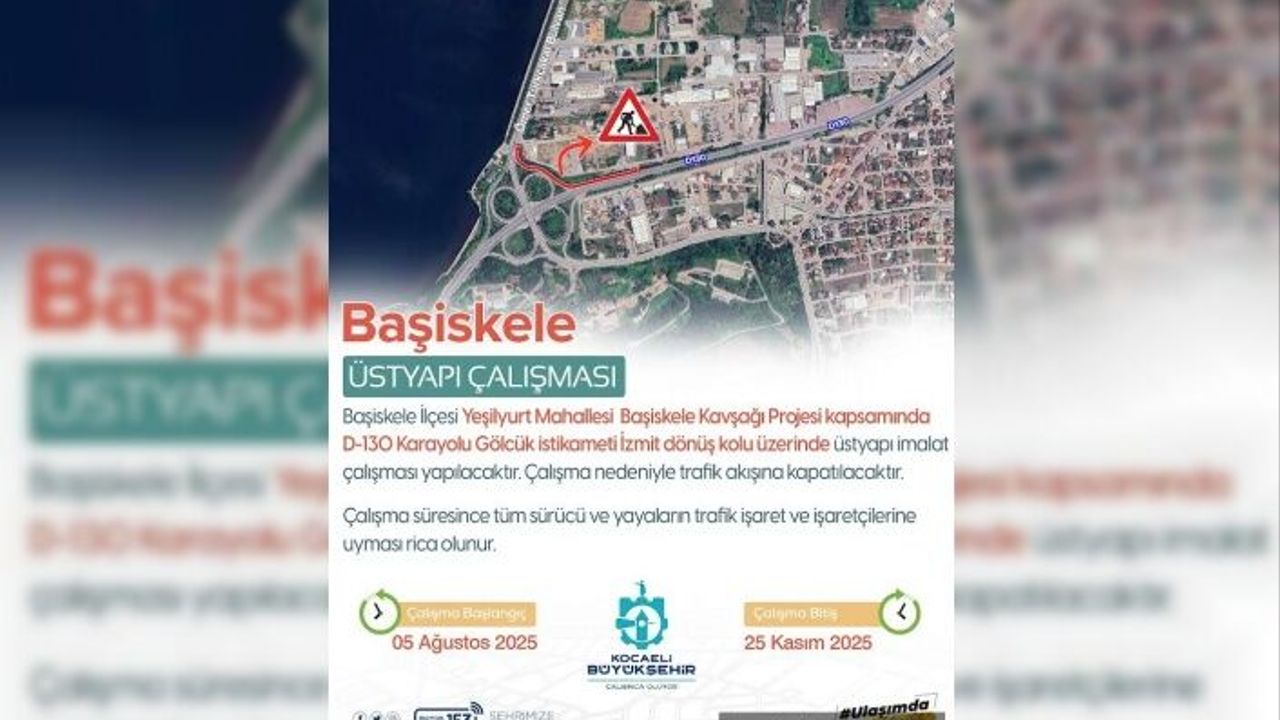 Yuvacık Kavşağı’nda Geçici Trafik Düzenlemesi