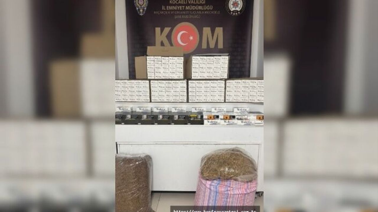 İzmit’te Kaçak Tütün Operasyonu: 75 Bin Makaron Ele Geçirildi