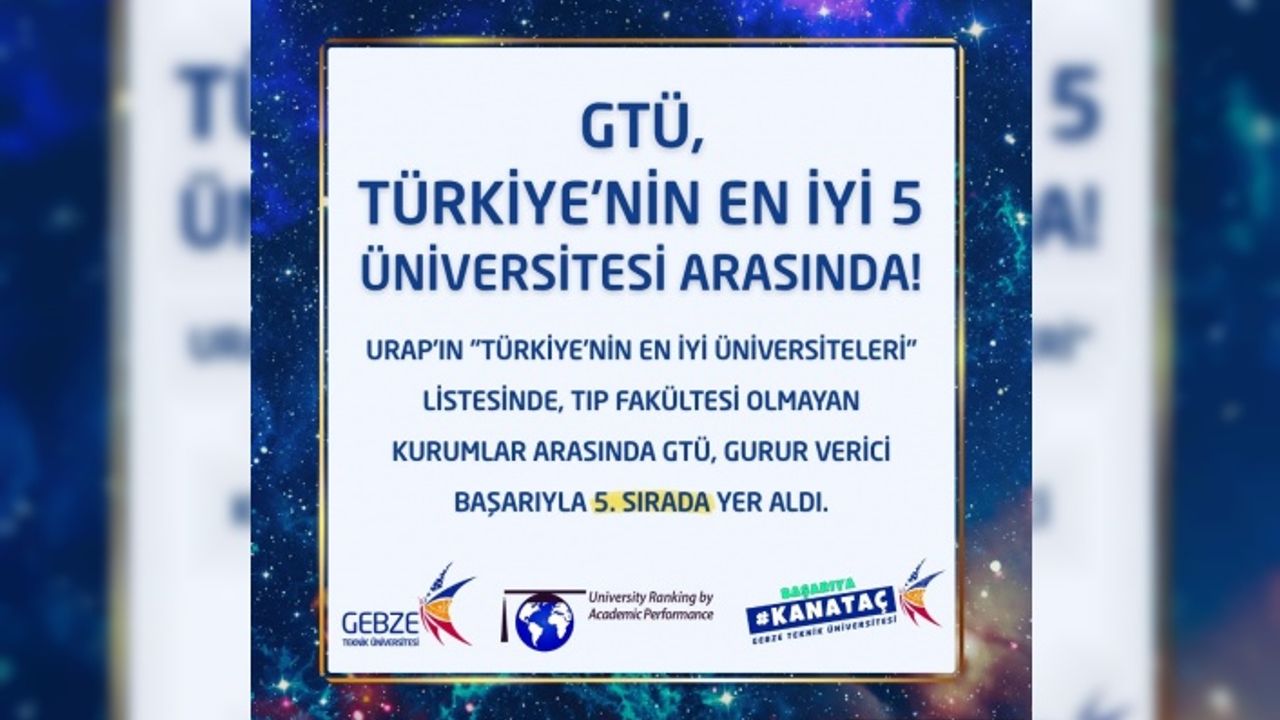 GTÜ, Türkiye’nin En İyi 5 Üniversitesi Arasında