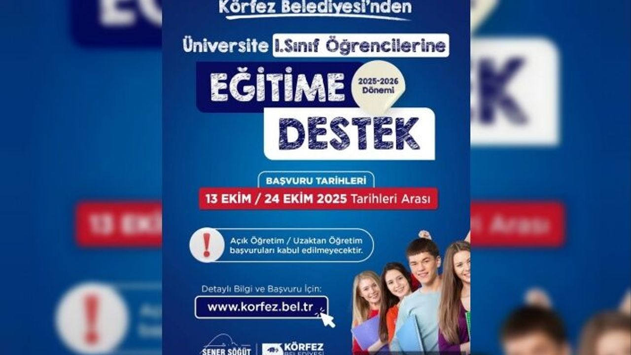 Körfez Belediyesi’nden Üniversite Gençlerine Eğitim Desteği