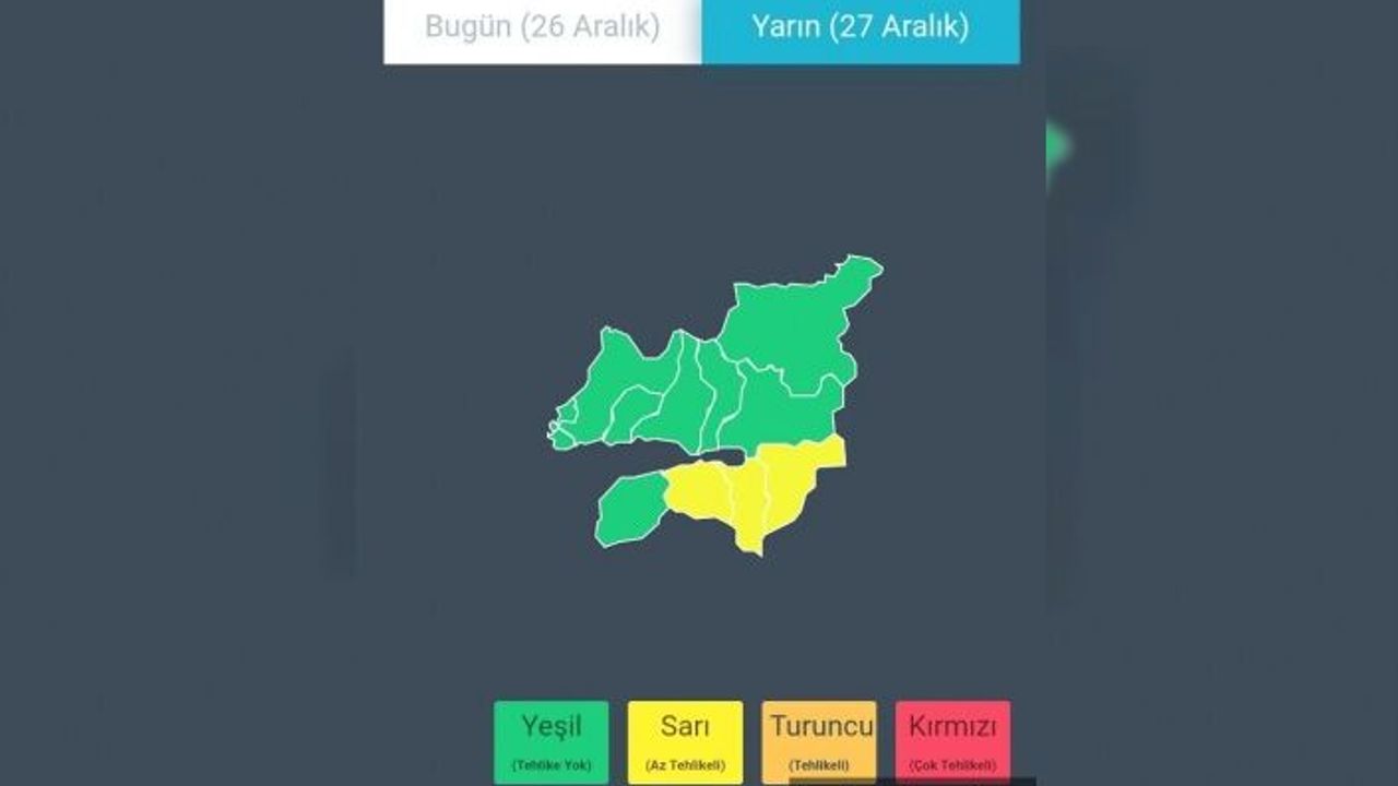 Kocaeli’nin Güneyinde Kuvvetli Kar Yağışı Uyarısı
