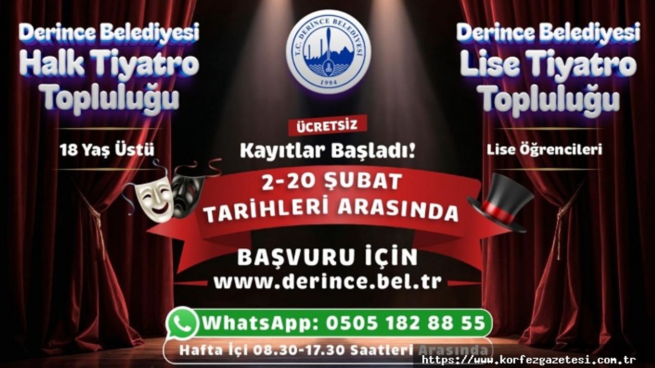 Derince Belediyesi’nden Ücretsiz Tiyatro Kayıtları Başladı