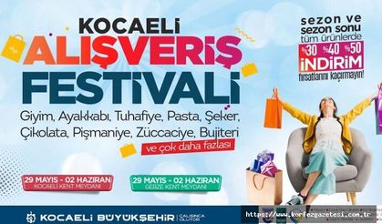 Kocaeli Alışveriş Festivalinde, % 50’ye varan indirimler