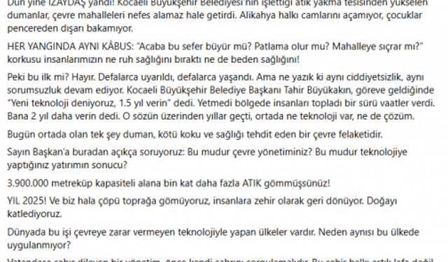 CHP'Lİ CELAL HÜLÜR, İZAYDAŞ KRİZİNDE TAHİR BÜYÜKAKIN'I SORUMLU TUTUYOR