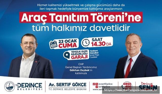 Derince Belediyesi Yeni Araçlarını Tanıtacak