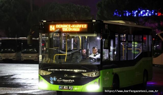 Kocaeli’de Gece Ulaşımı Başladı