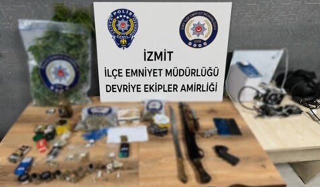 Derince’de Uyarıcı Madde ve Silah Operasyonu
