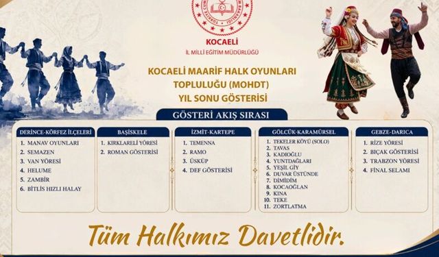 Kocaeli Maarif Halk Dansları Topluluğu  Sahneye Çıkıyor