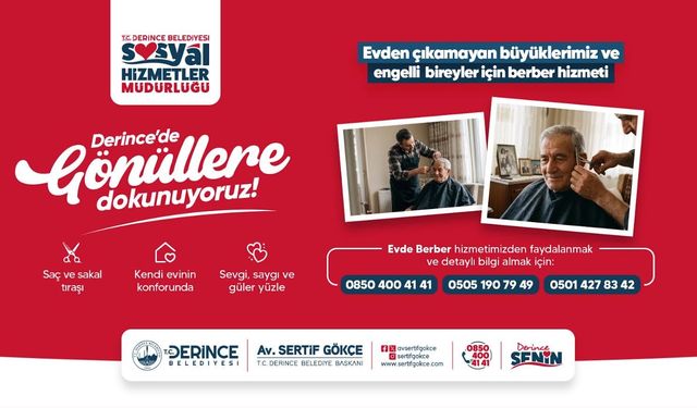 Derince Belediyesi’nden Yaşlı ve Engellilere Anlamlı Destek