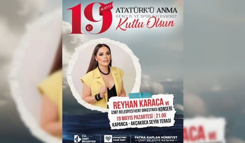 İzmit Belediyesi, Reyhan Karaca Konseriyle Bayram Coşkusunu Zirveye Çıkarıyor