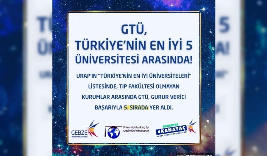 GTÜ, Türkiye’nin En İyi 5 Üniversitesi Arasında