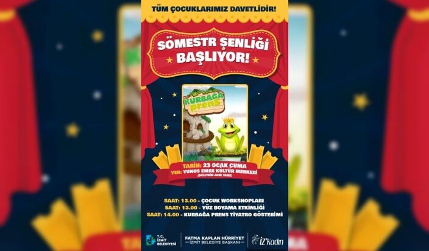 İzmit Belediyesi’nden Çocuklara Sömestr Şenliği