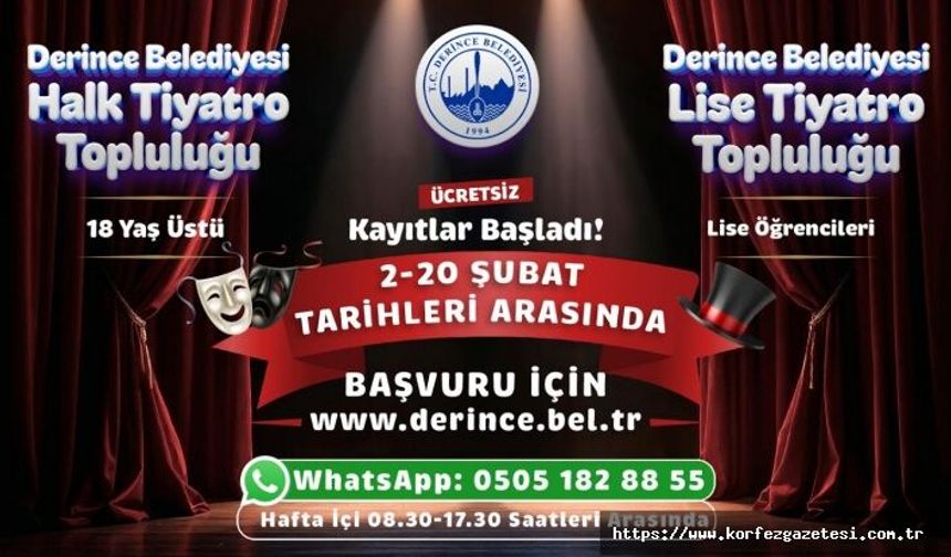 Derince Belediyesi’nden Ücretsiz Tiyatro Kayıtları Başladı